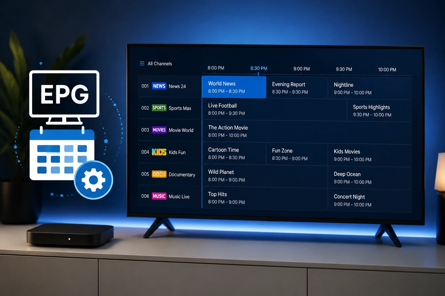EPG setup in IPTV Smarters Pro