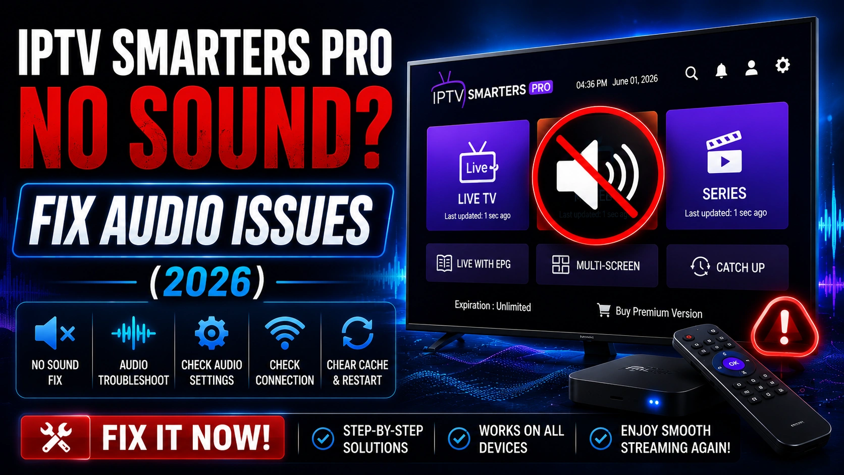 Fix IPTV Smarters Pro no sound