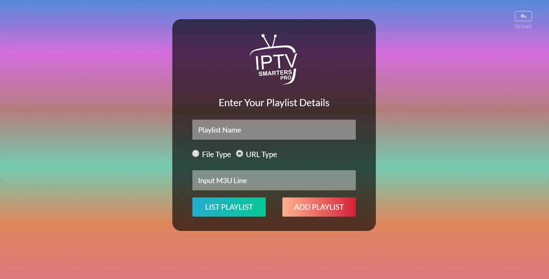 IPTV Smarters Pro video player controls