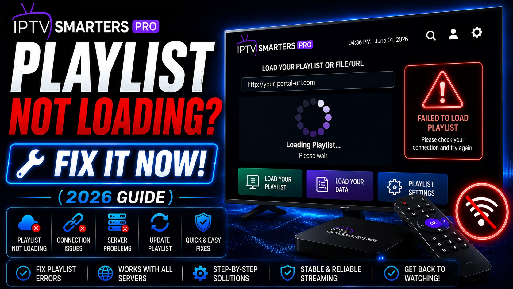 Fix IPTV Smarters Pro playlist not loading