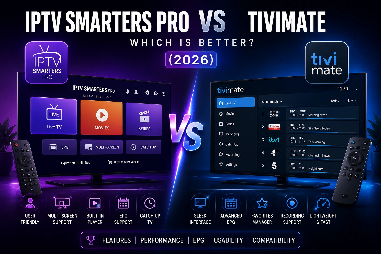IPTV Smarters Pro vs TiviMate