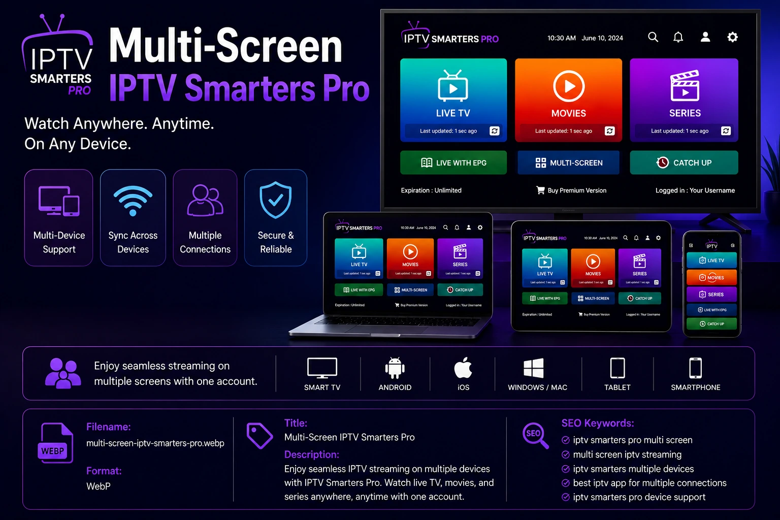 Download IPTV Smarters Pro for Windows PC